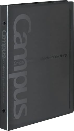 Image of Kokuyo Campus Slide Binder with 5 Tab Dividers, Middle Type, B5, 26 Holes, Up to 100 Sheets, Japan Import (Black)
