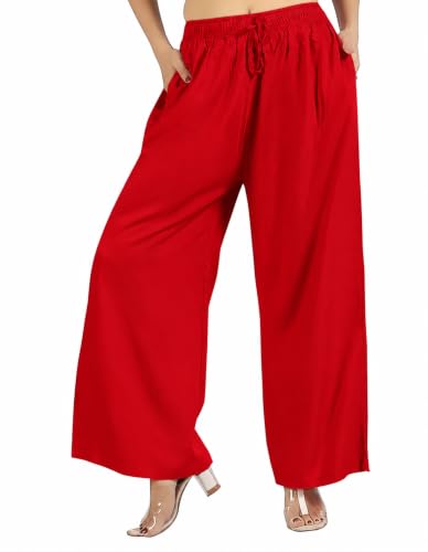 Image of BENKILS Women's Cotton Reyon Regular Fit Palazzo Pants - Available Size - M to 6XL