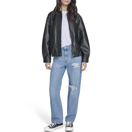 Image of Levi's Women's Faux Leather Relaxed Fit Bomber