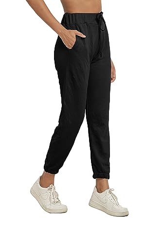 Image of Women Solid Joggers for Running, Yoga, Fitness, Lounge Wear Comfortable Cotton Joggers for Women and Girls