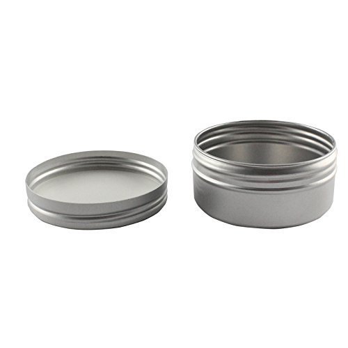 CTKcom 1/2-Ounce Metal Steel Tins Screw Top Flat Aluminum Silver Slide Round Tin Containers,1/2-Ounce Metal Steel Tin For Lip Balm,Crafts,Cosmetic,Candles,Travel Storage Kit (Pack of 10) - Thumbnail 4