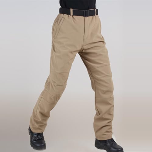 ADHOWBEW Tactical Cargo Pants for Men Elastic Waist Relaxed Fit Big and Tall Construction Pockets Hiking Trousers2