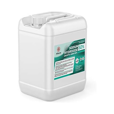 Sodium Hydroxide 50% (Caustic Soda, Lye) - 5 Gallon Pail - for Soaps, Paper, Dyes, Cleaning, & Water Treatment - Alliance Chemical Cover
