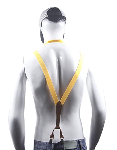 Image of Men's Suspenders Bowtie Set Elastic Y Shape Style Women's Suspenders Bowtie For Wedding&Formal Events