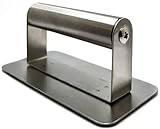 Pro-Graad 961 Heavy Duty Stainless Steel Pad Holder for use with 3-1/2” x 6” Non-Woven Scouring & Cleaning, Griddle Pads, Stainless Steel Handle, Hook and Loop Pad Holder, Pack of 1