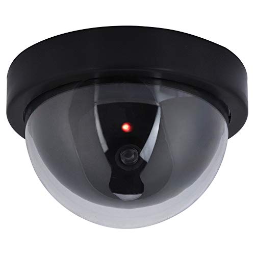 Dome factice Fausse Surveillance caméra de sécurité CCTV caméra de Surveillance simulée avec lumière Clignotante LED, Dissuasion Contre Le vol pour intérieur extérieur