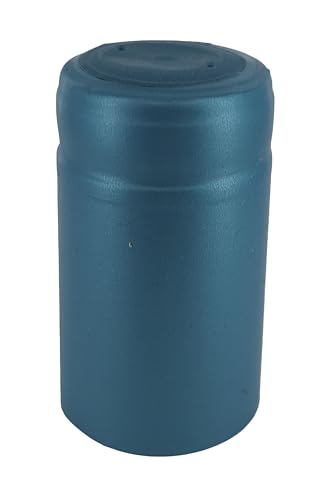 Metallic Light Blue PVC Shrink Capsules - 30 Per Bag