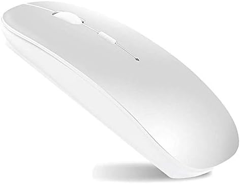 Rechargeable Bluetooth Mouse for Laptop Mac Pro Air Bluetooth Wireless Mouse for MacBook pro MacBook Air MacBook Mac Window Laptop (White)