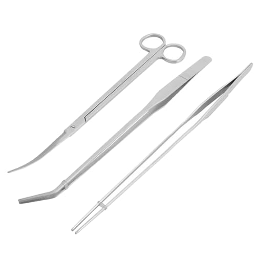 3 Pcs Stainless Steel Aquarium Tank Tweezers Scissors Aquarium Cleaning Tools Kit Aquatic Plants Aquascaping Tools Aquarium Care Scissors Tweezers for Fish Tank 3 Pcs Stainless Steel Aquarium Tank Tweezers Scissors Aquarium Cleaning Tools Kit Aquatic Plants Aquascaping Tools Aquarium Care Scissors Tweezers for Fish Tank