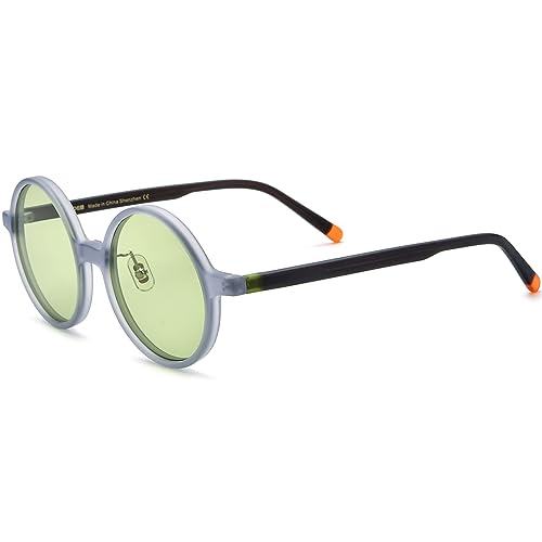 Image of HEPIDEM Acetate Vintage Retro Round Polarized Sunglasses for Men UV400 UV Protection Sun Glasses