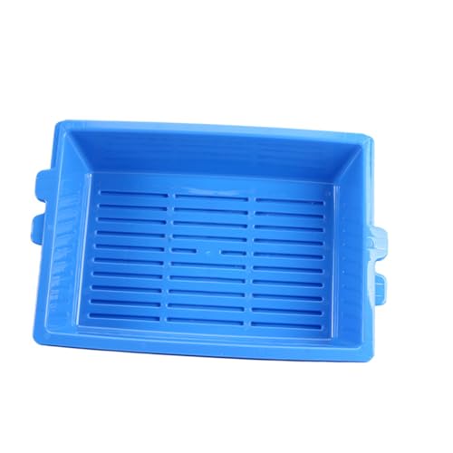 POPETPOP 1pezzi Vassoio Per Lettiera Per Gatti in Plastica Tre Uno Cat Toilet Con Design e Facile Da Pulire Lettiera Tre Strati Per Comfort e Pulizia Per Tuo Felino Blu