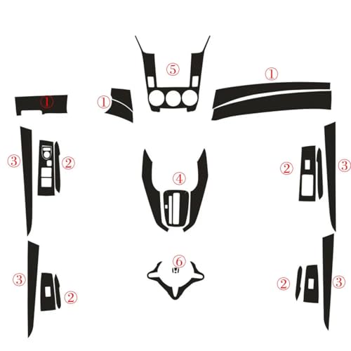 Autocollants 5D noir carbone Honda City panneau de commande anti-rayure durable