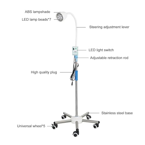 Lampe mobile pour animaux de compagnie et chirurgie à LED sur pied