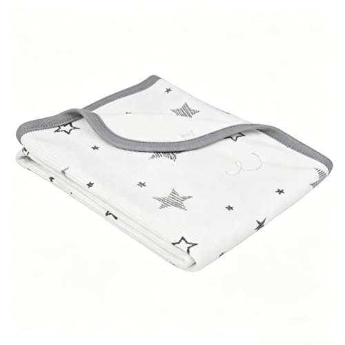 Image of American Baby Company 100% Cotton Thermal Waffle Swaddle Blanket 30 inchx40 inch, Soft Breathable Stretchy, Super Stars, for Baby Boys & Girls, Ideal for Swaddling, Travel & Gifting