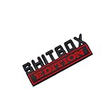 Shit Box Edition Emblem, 3D Letter Sticke, Car Exterior Emblems Badge 3D Sticker Decal, 3D Fender Ba
