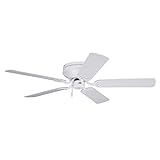 Emerson Ceiling Fans CF805SWW Snugger 52-Inch Low Profile Hugger Ceiling Fan, Light Kit Adaptable, Appliance White Finish