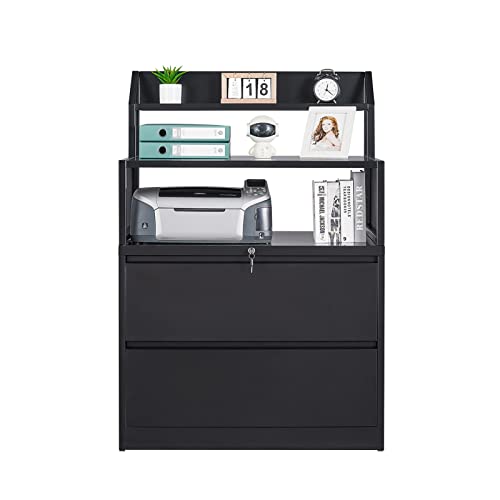 Wiilayok Lateral File Cabinet With Lock, 2 Drawer File Cabinet For Home And Office, Lateral Locking Filing Cabinet With Storage Shelves, Filing Cabinet Fits Letter/Legal/A4 Size #TOP4