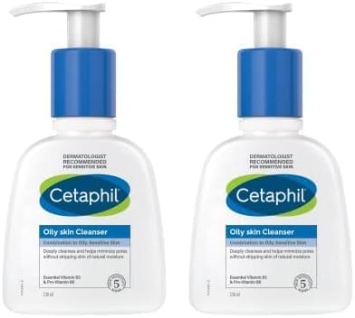 Oily Skin Cleanser, 236ml, Face Wash, For Combination to Oily Sensitive Skin, With Niacinamide (Pack of 2)