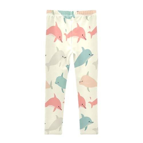 Bolaz Toddler Girls Leggings Printed Yoga Pants Leggings Pink Grey Whale for Kids2