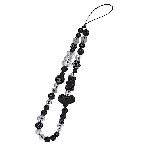 Fashion Women Beaded Lanyard Heart Bear Dice-Shape Beaded Cell-Phone Lanyard