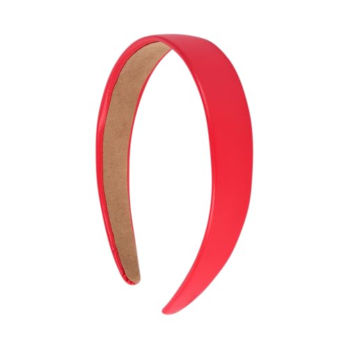 Motique Accessories 1 Inch Vegan Leather Headband, Coral