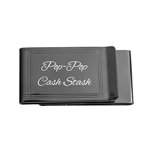 Personalized Double Sided Gun Metal Money Clip Custom Engraved Free - Ships from USA