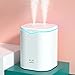 Umidificatore Aria Casa Umidificatori Ambiente Smart Bambini Doppio Beccuccio capacità 2L Ufficio Desktop Casa Muto USB,White