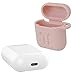 Produktbild Mihutu AirPods Tasche, AirPods Schutzhülle Kabellose Bluetooth Kopfhörer Tasche Silikon Aufbewahrungsbox Stoßfest Schutzhülle, für Apple AirPods - Hellrosa