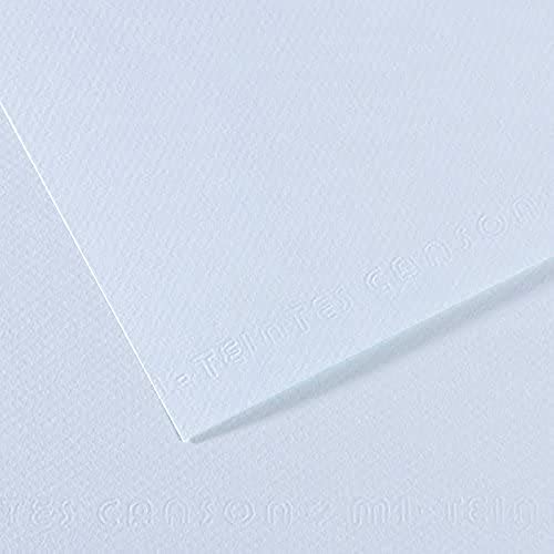 Canson Mi-Teintes Papier de couleur à pâte teintée, 160 g/m², Bleu (Azure - 102), 21 x 29,7, Lot de 25