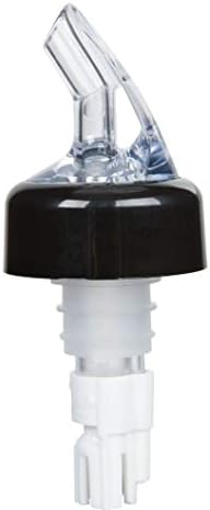 Barwareaffair Measured Alcohol and Liquor Pourer with Black Collar Automatic Liquor Pour Spout Auto-Measure Bottle Pourer (12, White 2 Oz)