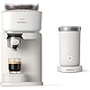 Philips Baristina Espresso Machine+Milk Frother Bundle. Real espresso. Compact coffee machine,portafilter, grinder, Cafe Crema. Dairy & Non-Dairy Milk foam. Hot & Cold. Easy Clean. White (BAR303/00)