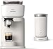 Philips Baristina Espresso Machine+Milk Frother Bundle. Real espresso. Compact coffee machine, portafilter, grinder, Cafe Crema. Dairy & Non-Dairy Milk foam​. Hot & Cold. Easy Clean. White (BAR303/00)