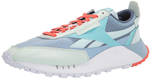 Reebok unisex adult Classic Legacy (Ree)cycle Sneaker  Chalk Blue/Digital Glow/Aqua Dust  9.5 Women 8 Men US