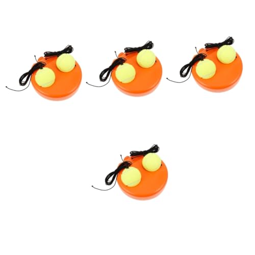 Abaodam 4 Sets Tennis Training Device Men's and Women's Tennis Trainer Rebound Ball Training Equipment for Levels