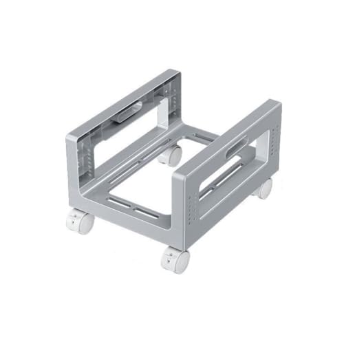 Soporte móvil para torre de computadora con ruedas giratorias, soporte práctico para CPU para piso o alfombra (gris) miniatura 1
