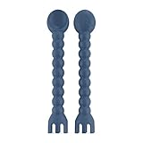 Ryan & Rose Baby Spoon and Fork [2 Pack] (Heron)