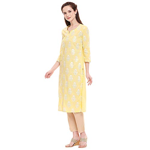 Image of BIBA Women Cotton Straight Printed Kurta