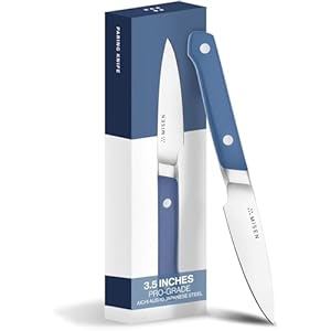 Misen Paring Knife – Precision Kitchen Knife with High-Carbon Stainless Steel Blade – Ergonomic Handle for Peeling, Trimming, and Slicing – Lightweight, Versatile Tool for All Culinary Tasks – Blue