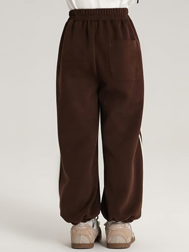 Image of 2026 Premium Girls Jogger Pants with Side Stripes & Elastic Waist & Pockets, Casual Sportswear
