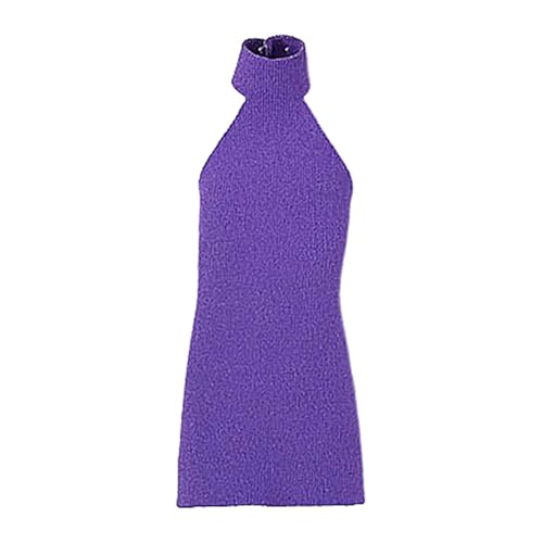 Xgdsnly Miniatura Vestido de Muñeca para Figura Femenina Traje Ropa Accesorio Tela Adaptable Apto para Niñas Coleccionistas Escenario Hogar Longitud, PÚrpura
