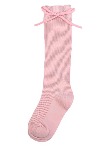 renvena Little Girls Knee High Socks with Bow Long Stretchy Dress Stockings School Uniform Leggings3