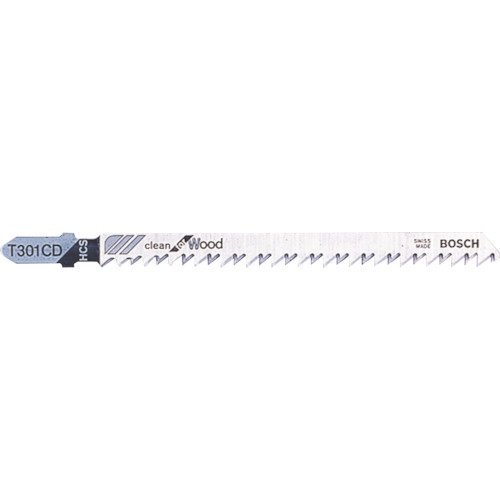 Bosch Accessories Jigsaw Blade T 301 CD, 5 x High Carbon Steel, for Softwood, 0.2cm x 21cm x 16.9cm, Blue (2608637590)