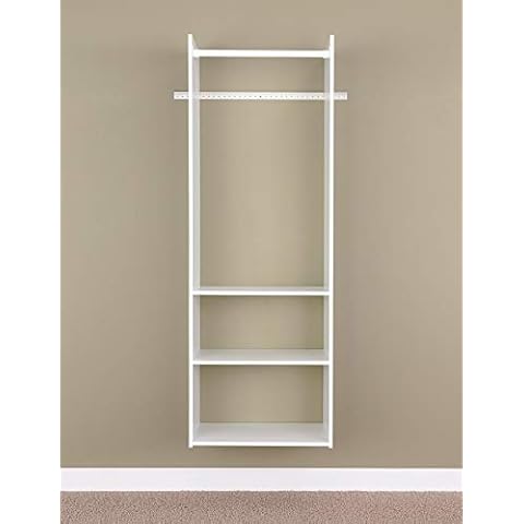 Easy Track Hanging Tower Kit Closet Storage, 72 inch, White Cover