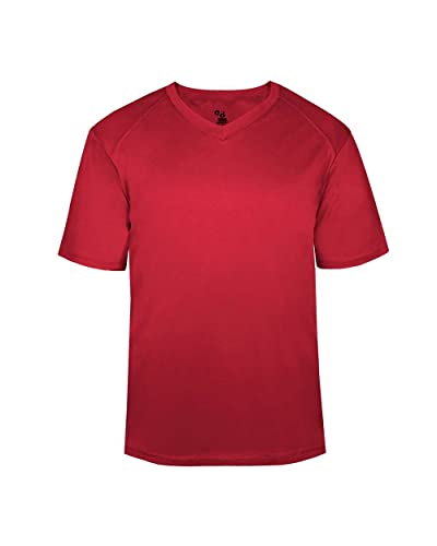 Badger 2162 B-Core Girls Performance Solid Color Lap V-Neck Tee