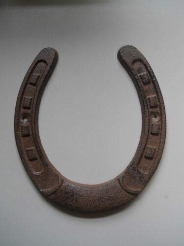 JumpingLight 10 Large Cast Iron Horseshoe Texas Lone Star Rustic Ranch Horse Shoe Cast Iron Decor for Vintage Industrial Home Accessory Decorative Gift