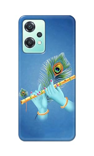 Image of PRINTFIDAA Plastic Printed Hard Back Cover Case For Oneplus Nord Ce 2 Lite 5G Back Cover (Flute In Krishna Hands) -112, Multi