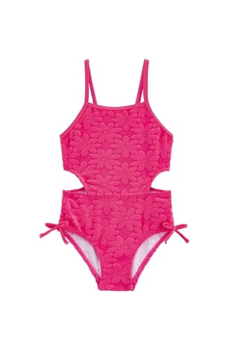 Image of LIZENS Girls One Piece Swimwear Cut Out Floral Print 2-12Years Bow Beach Bathing Swimsuit