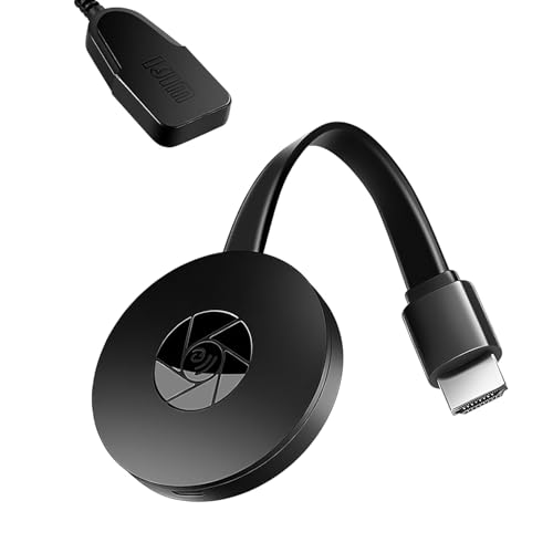 Adaptador HDMI Inalámbrico 1080P 2.4GHz, Dongle WiFi Miracast, Airplay y DLNA Compatible con Android, iOS, Windows, Mac – Transmisión Multimedia para TV, Monitor y Proyector