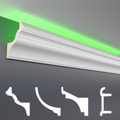Finiture perfette per le pareti - Le moderne strisce LED in un design senza tempo nascondono le antiestetiche transizioni della carta da parati e, in combinazione con le strisce LED