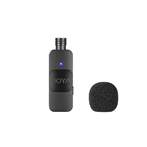 Image of BOYA BY-V10 2.4 ghz Omnidirectional Wireless Microphone System with a Transmitter & Receiver for Type-C Devices & Android. for Vlogging, Social Media, Youtubers with Rechargeable Battery 50m Range